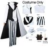 Bungo Stray Dogs Nikolai Gogol Cosplay Costume Hat Wig Season 4 Cloak White Black Uniform Wig Anime Hunter Dogs Halloween Costum