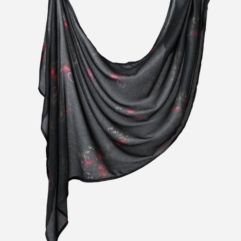 Ins Style Printed Thin Gauze Scarf Personalized All-match Sunscreen Large Shawl Long Women's Headscarf