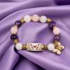 Bracciale Uccelli Benedizione con Scatola Regalo Premium, Bracciale con Perline Rosa Multicolore Design Elastico, Braccialetti Benedizione Ape Colibrì per Donne