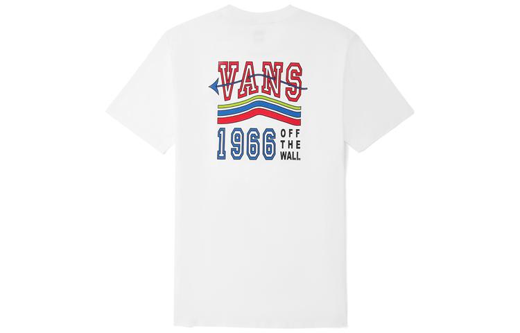 Vans T Shirts Women s White Crew Neck Moderate Straight Fit VN0A54LLWHT S