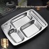 XIANDUN 304 Stainless Steel Divided Meal Tray