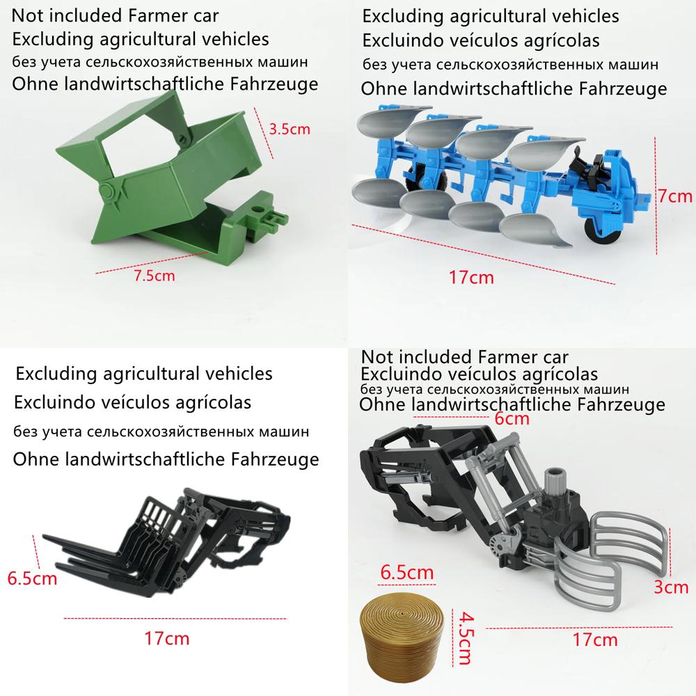 RC Car Tractors Trailer 2.4G Радиоуправляемые фермерские машины Farming Simulator Truck Миниатюрный фермер Модель животного Игрушки Дети Мальчики