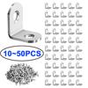 10~50PCS Stainless Steel L Shaped Bracket 90 Degree Right Angle Corner Brackets for DIY Wood Furniture, Chair, Drawer Cabinet