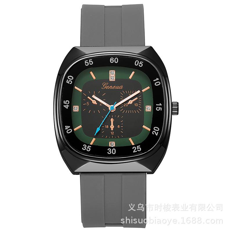 

Мужские спортивные часы квадратные водонепроницаемые кварцевые часы повседневный дизайн часы деловые часы подарок на день рождения серый