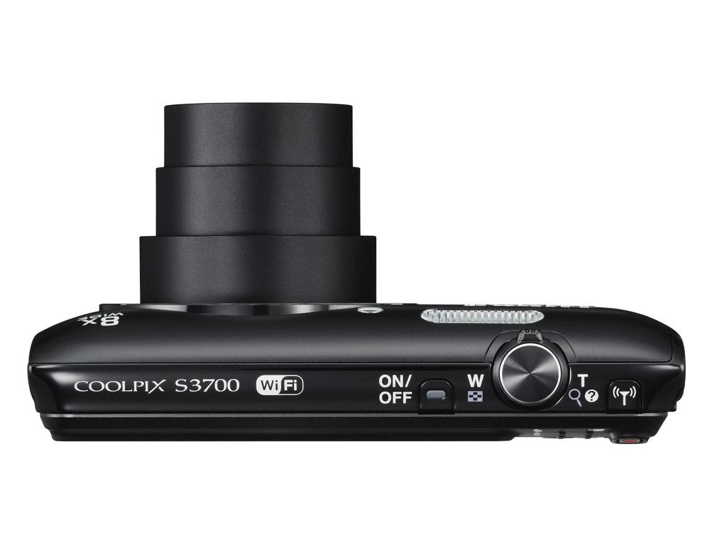 Nikon Digitalkamera COOLPIX S3700 Schwarz 8x Optischer Zoom Megapixel S3700BK 20.05