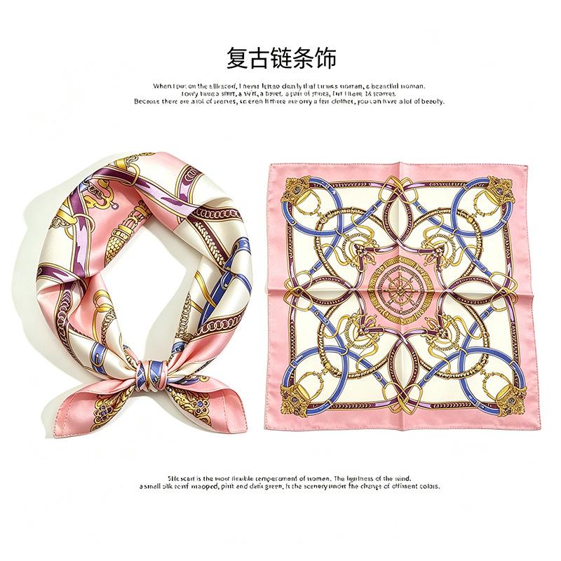 [111 mulberry silk] Korean version of classic cashew nut flower bag headscarf, small square scarf, shirt, suit, thin silk silk scarf