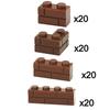 50pcs DIY Building Blocks Wall Figures Bricks 1+2 Dots Educational Creative Toys for Children Size Compatible With Classic Parts