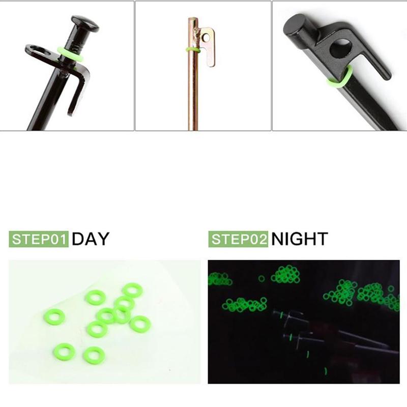 Les accessoires de tente d'anneau de clou de tente de fluorescence de 20X camouI Les accessoires de tente d'anneau de clou de tente de fluorescence de 20X camouI