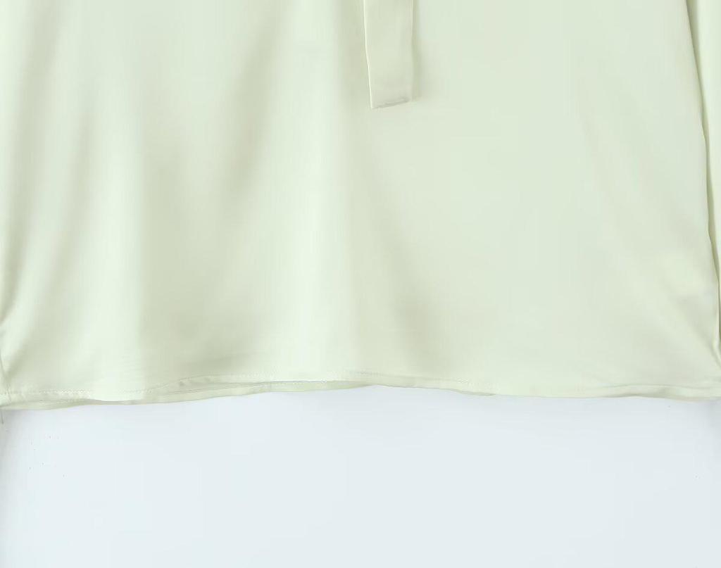 2025 Spring Women's European & American Style Lace Satin Pullover