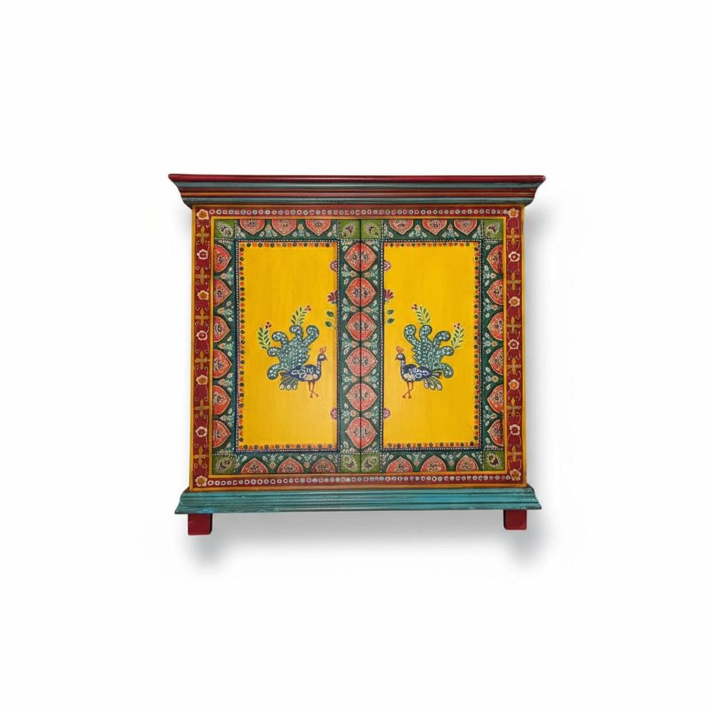 Wooden Painted Bedside Self Cabinet Storage Desk Drawer, Cupboard Nightstand-Wooden Sideboard Home Decor Furniture Side Desk Drawer