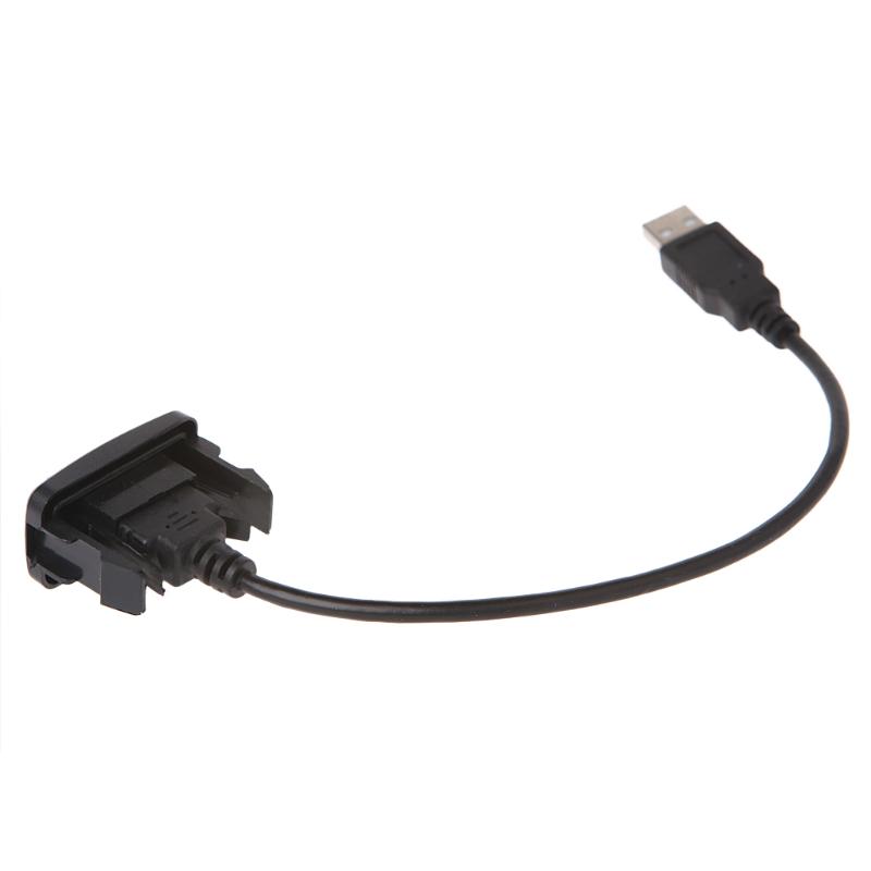 AUX USB Port Cable Adapter 12-24V Cord Wire USB Charging Adapter for Toyota VIGO 25M Output voltage 5V Output current