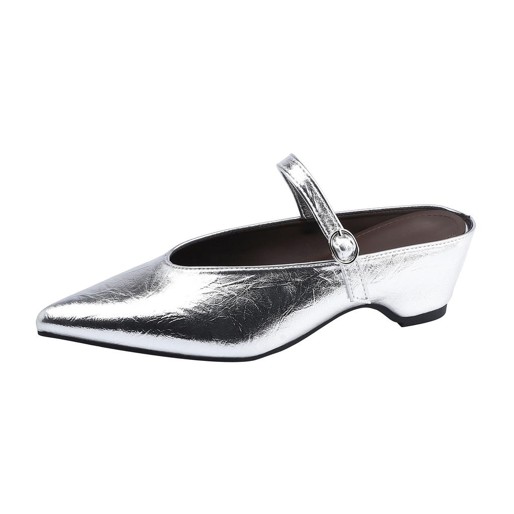 Platform shoes women's summer 2025 small platform heightening single shoes women's outer wear advanced sense half-drag Muller shoes are versatile