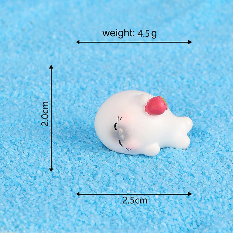 

Mini Marine Animals Figurine Bowknot Seal Micro Landscape Ornament Fish Tank Aquarium Decoration A4