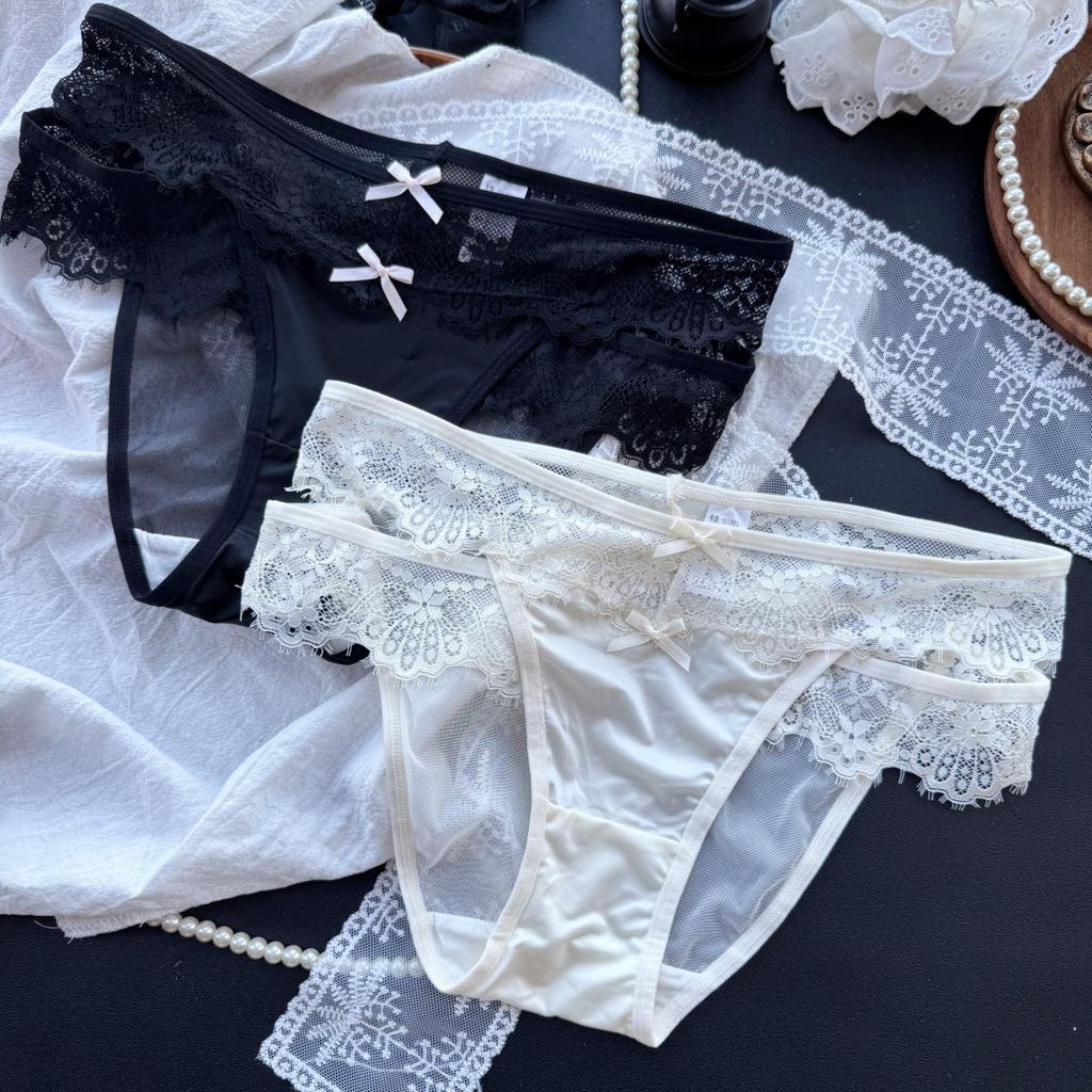 Lady Summer Charm Pure Desire Lovely Lace Mesh Low Waist Triangle Briefs