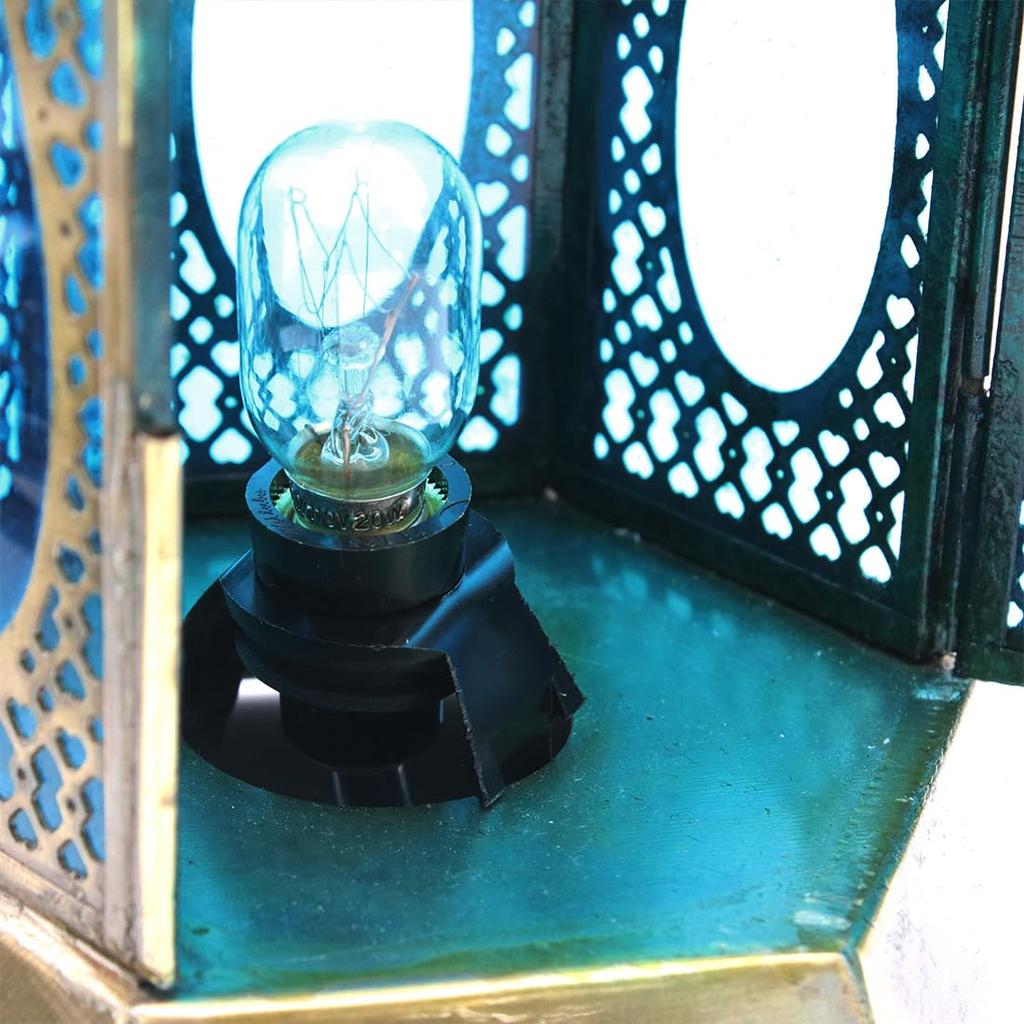 Moroccan Lamp Large Turquoise