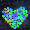 Non-toxic Glow Rocks Aquarium Fish Stones The In 4.5cm Luminous Dark Pebbles Tank Decorative Glowing for Outdoor Walkway Planter
