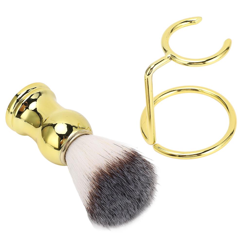 Shaving Brush with Stand Synthetic Hair Shaving Brush with Holder Stand for Men Gromming Shaving Too