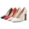 Women Work Shoes High Heel Office Fashion Patent Leather Bridal Wedding Shoes 7.5cm Heel WZ