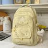 Schoolbag Korean version of high-value bow backpack for junior high school students, large-capacity schoolbag, casual trend, cute backpack.