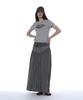 Partimento Woman Multi-Layered Maxi Skirt_Navy Check