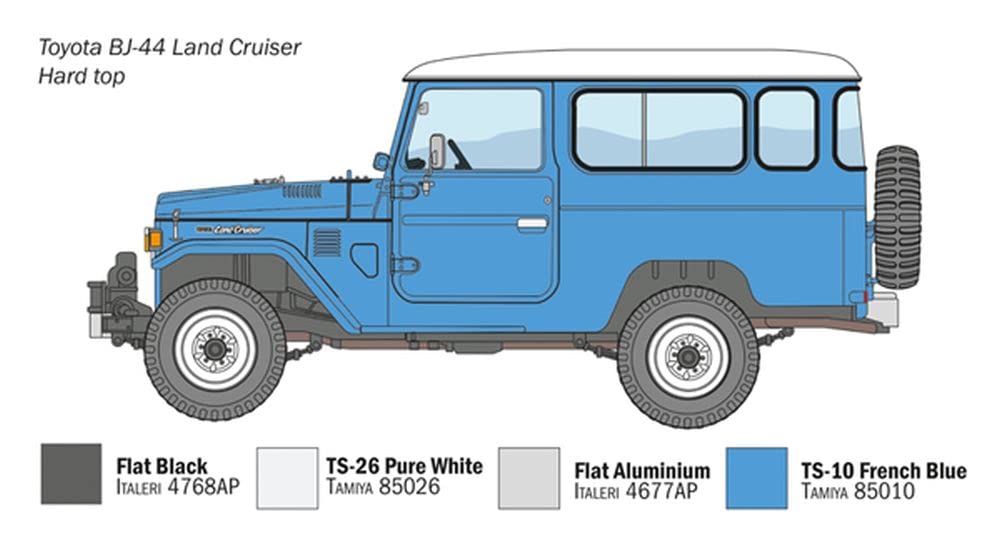 Italeri Toyota Land Cruiser ITA3630 1/24 BJ-44 Soft/Hard