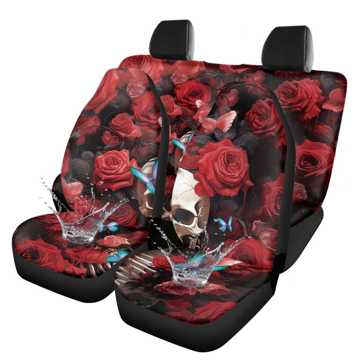 

Digital Print Abstract Pattern Car Seat Covers Full Set Waterproof Breathable Airbag Compatible Front Rear Seat Cushions Non-Slip Protectors onesize
