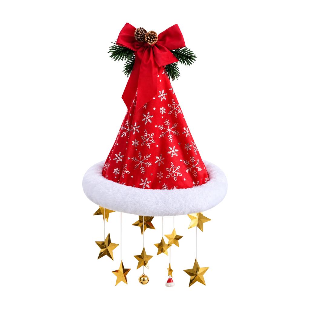 Christmas Hat Shaped Pendant Lamp Hanging Light for Holiday Party Home Decoration