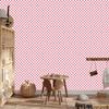 Checkerboard wallpaper, powder pink and white, subtle detail, 50x1000