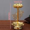 Retro Gold Candle Holder Metal Lotus Lamp Candlestick Flower Stand Tealight Home Ornaments