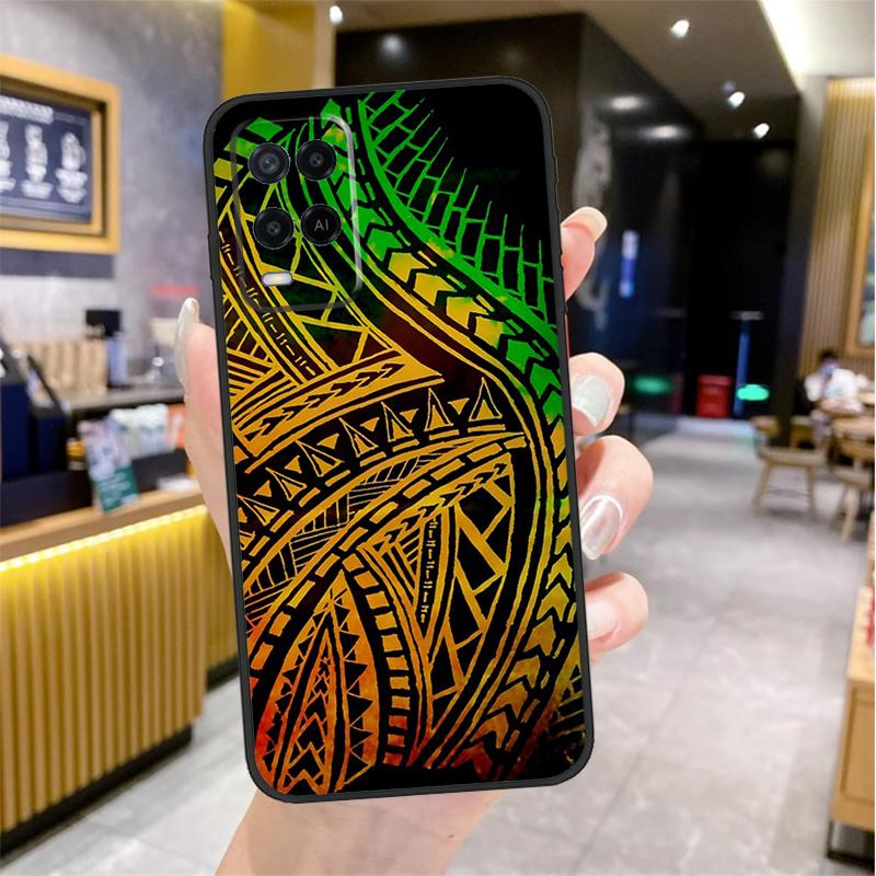 Polynesian Mix Case For Oppo A96 A76 A16 A17 A18 A60 A80 A40 A38 A58 A78 A98 A94 A74 A54 A15 A57 A77 A5 Pro