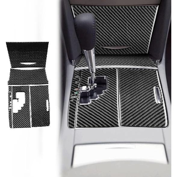 

Carbon Fiber Gear Shift Knob Console Panel Trims Cover Decor Sticker Compatible with Toyota Camry 2007 2008 2009 2010 2011 Accessories 4PC (Type A) чёрный