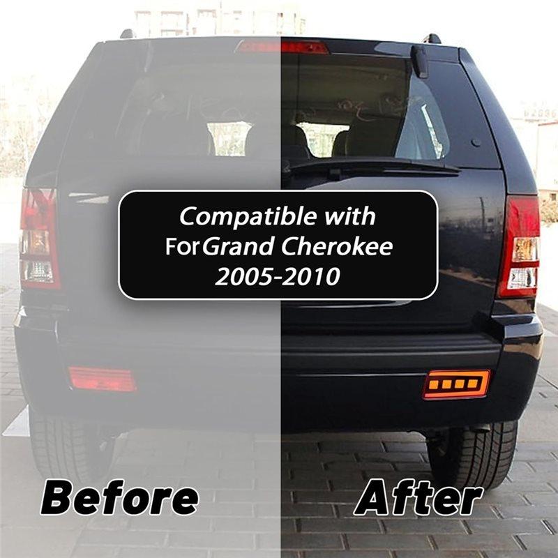 Sequential Turn Signal Brake Light For Jeep Grand Cherokee 2005-2010 Rear Bumper Reflector Light Accessories-L94A