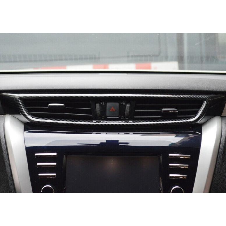 For Nissan Murano 2015-2023 Carbon Fiber Inner Middle Air Outlet Vent Frame Trim