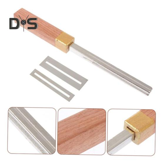 Guitar Fret Crowning File Mini Guitar Fret End Dressing File Wood Handle Luthier Repair Tool for Guitar Bass Ukulele Banjo