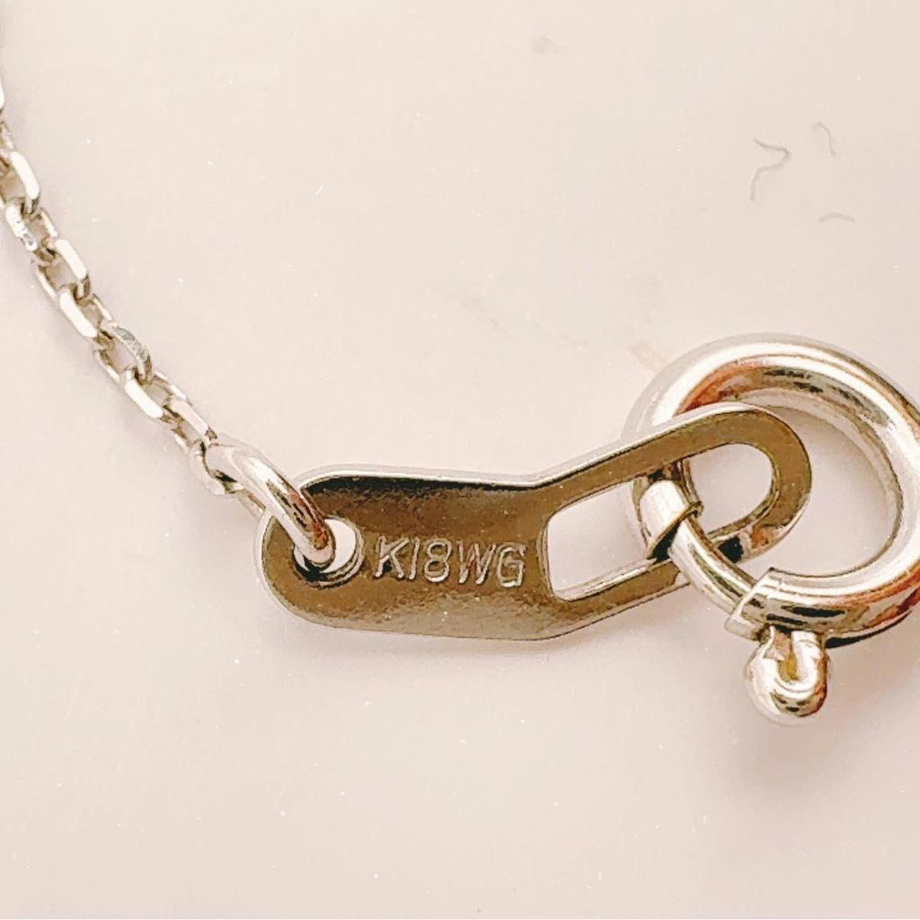 Used Star jewelry cross necklace k18 WG
