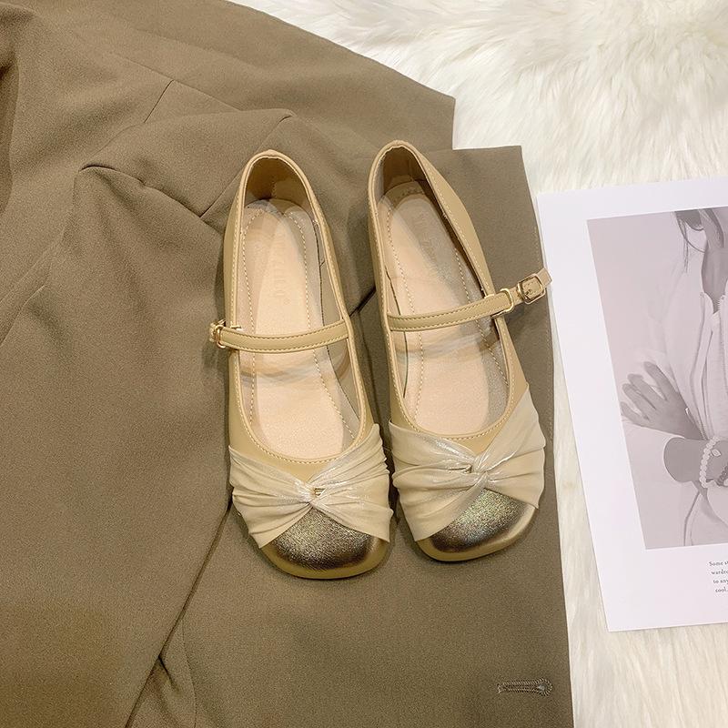 

Женские туфли-лодочки летние новые туфли под юбку на плоской подошве весенне-осенние туфли Мэри Джейн 40 абрикосовый