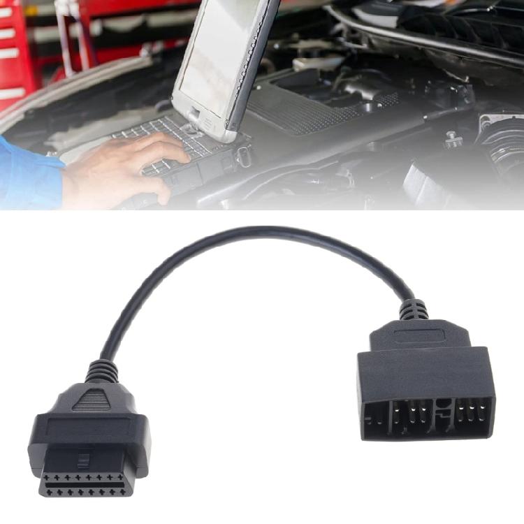 Professional 22 Pin To 16 Pin OBDII Adapter Against  Interference OBD Cable Automotive Diagnostic Accessory for Vehicles