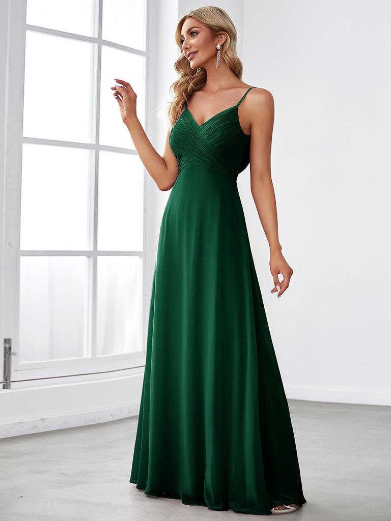 Ever-Pretty Women's Pleated Sweetheart Draped Back Floor-Length Bridesmaid Dress