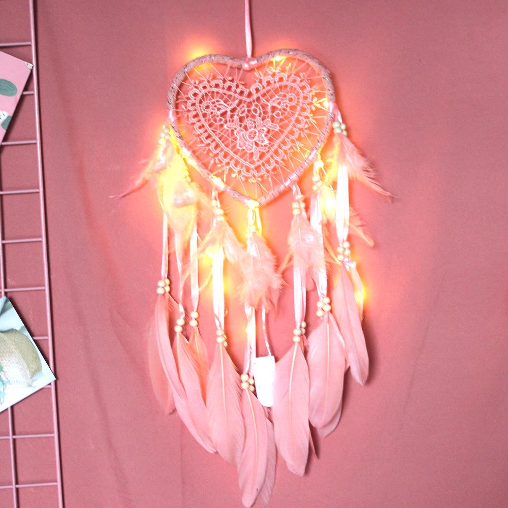 White Heart Dream Catcher Wind Chime - Home and Office Decoration