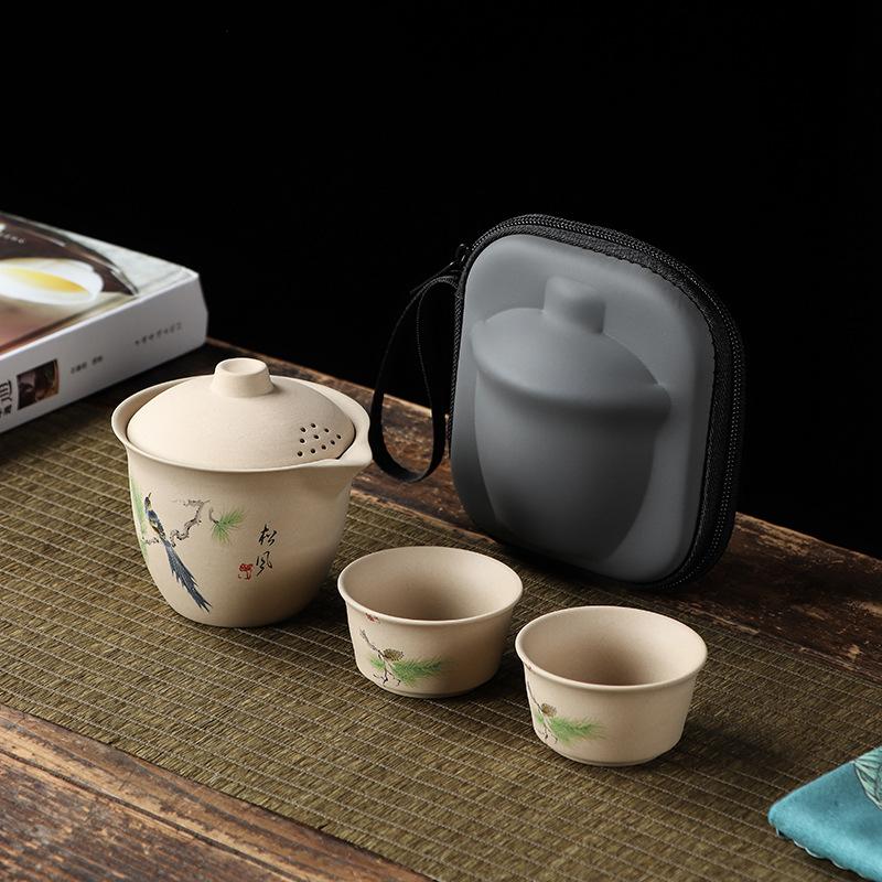 Travel Kung Fu Tea Set Outdoor Camping Portable Tea Maker Car Quick Cup Accompanying Gift Set
