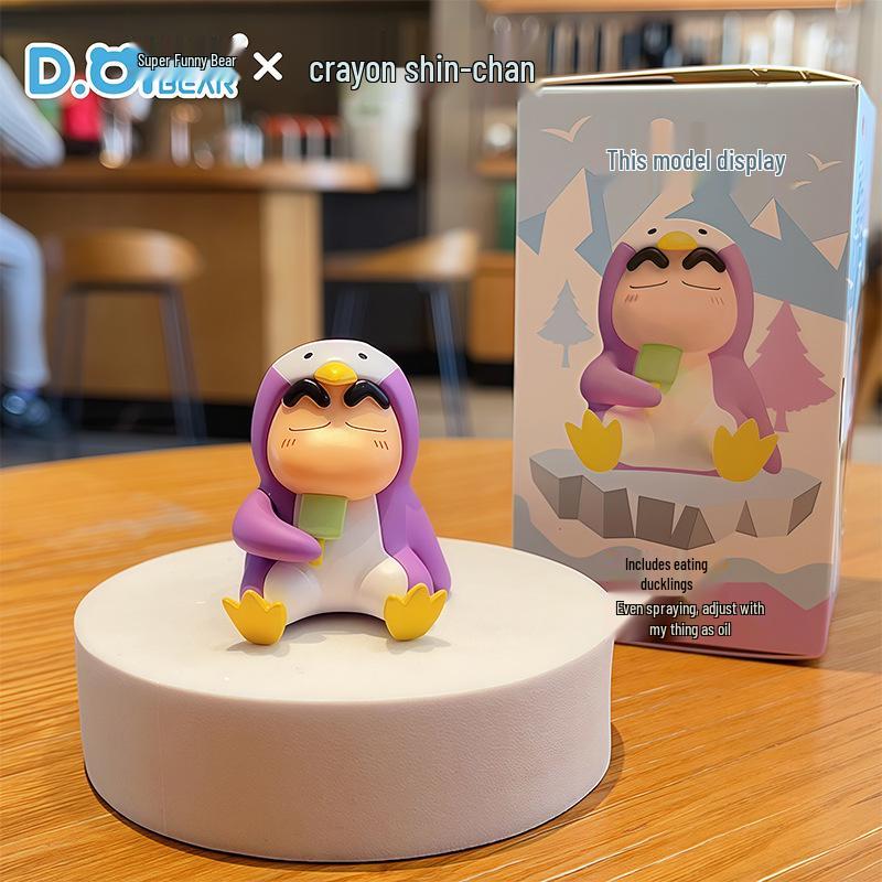 Crayon Shin-chan Trendy Anime Toy: Cute Desktop Car Ornament & Home Decoration Blind Box