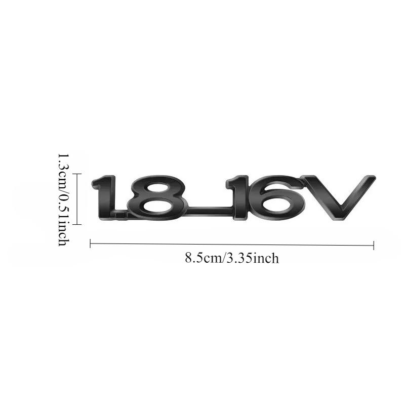 1pc 3D Metal 1.8-16V Emblem | Car Rear Trunk Tailgate Badge Sticker Universally Applicable for ZAFIRA  ASTRA Optima Corsa Vectra Insignia