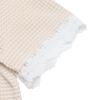 Women Casual Vacation Drop Shoulder V Neck Short Sleeve Lace Patchwork Top
