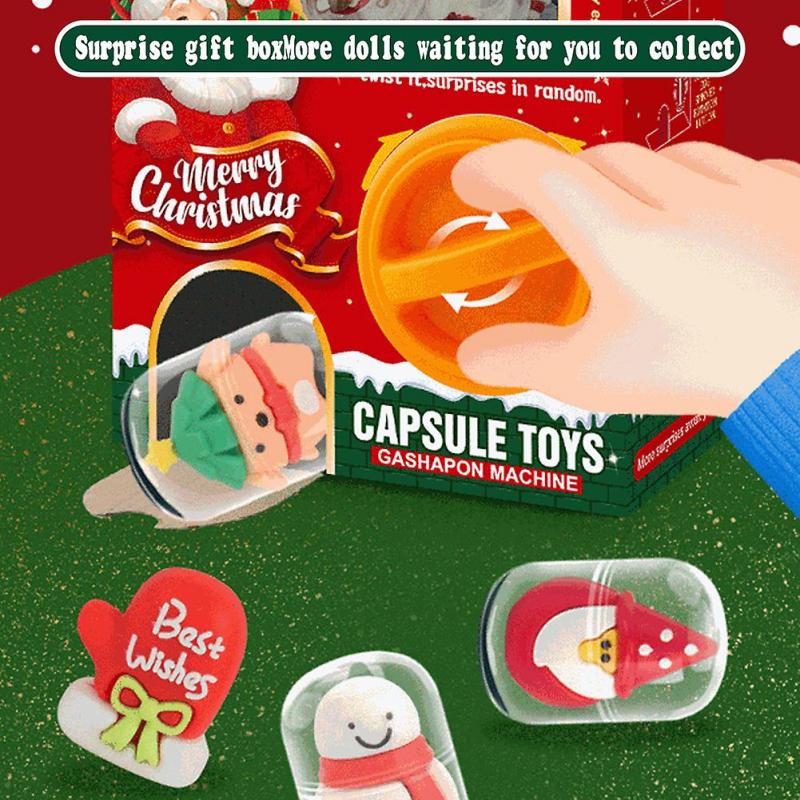 Chirstmas Capsule Machine with Small Toy Parent-Child Interaction Game Toy Gift for Birthday Chirstmas