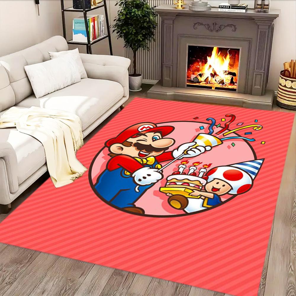 Super Mario Adventure for Living Room Rug, Bedroom, Study Room, Hallway Decoration, Perfect for Home Decoration or Holiday Gifts