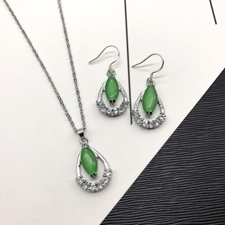 

Простые нишевые темпераментные серьги, бусины-переливы опала, серьги, женское высокое чувство индивидуальности, универсальные серьги с инкрустацией бриллиантами, ожерелье