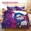 Jinx  Pattern Bedding Quilt Set  Home Decoration  Gift (1 * duvet cover + 2 * pillowcase  without core)