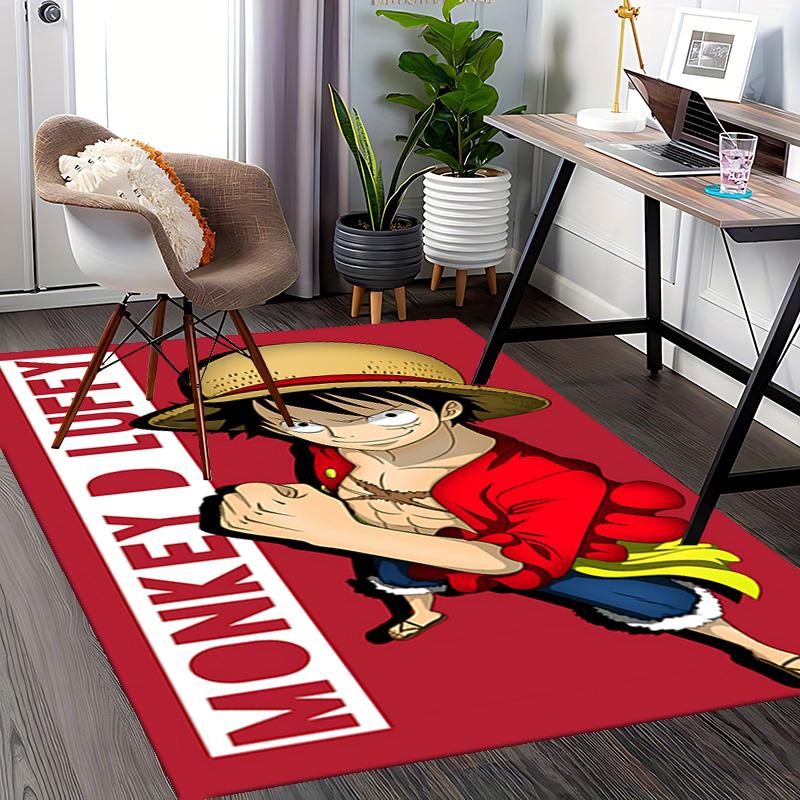 1pc Adventure Straw Hat Carpet Rug for Bedroom Living Room Decor Sofa Home Game Area Rug Non-slip Floor Mat. D7270154