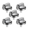 5 Pieces Universal Switch Knobs Oven Stove Knob Assembly Easy To Install Durable Metal Material for W10284885 Model
