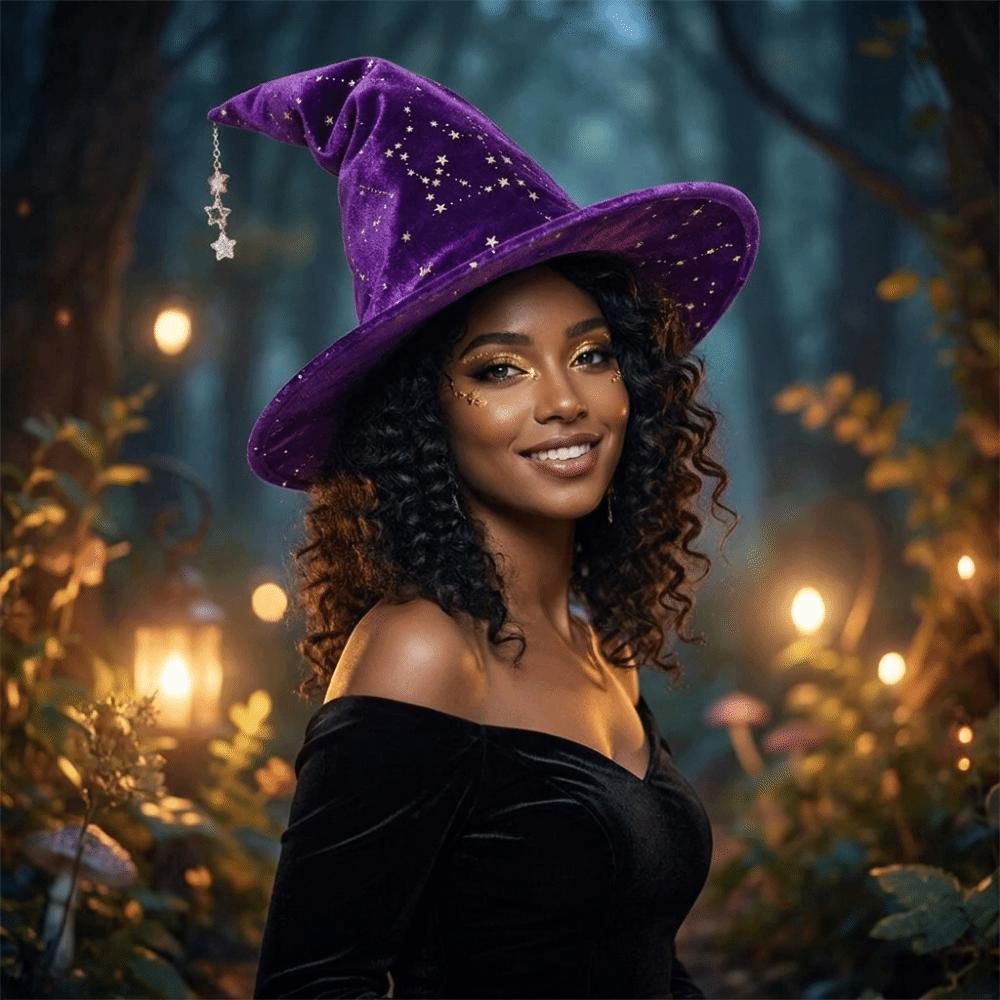 Lightweight Soft Fabric Witch Hat Ins Style Halloween Hat Cosplay Wizard Hat Halloween Party